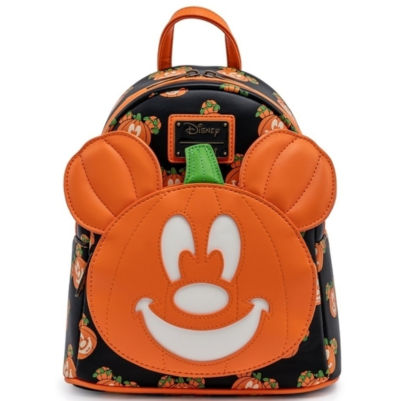 Loungefly Disney Mickey-O-Lantern Glow in the Dark Backpack - Picture 1 of 13